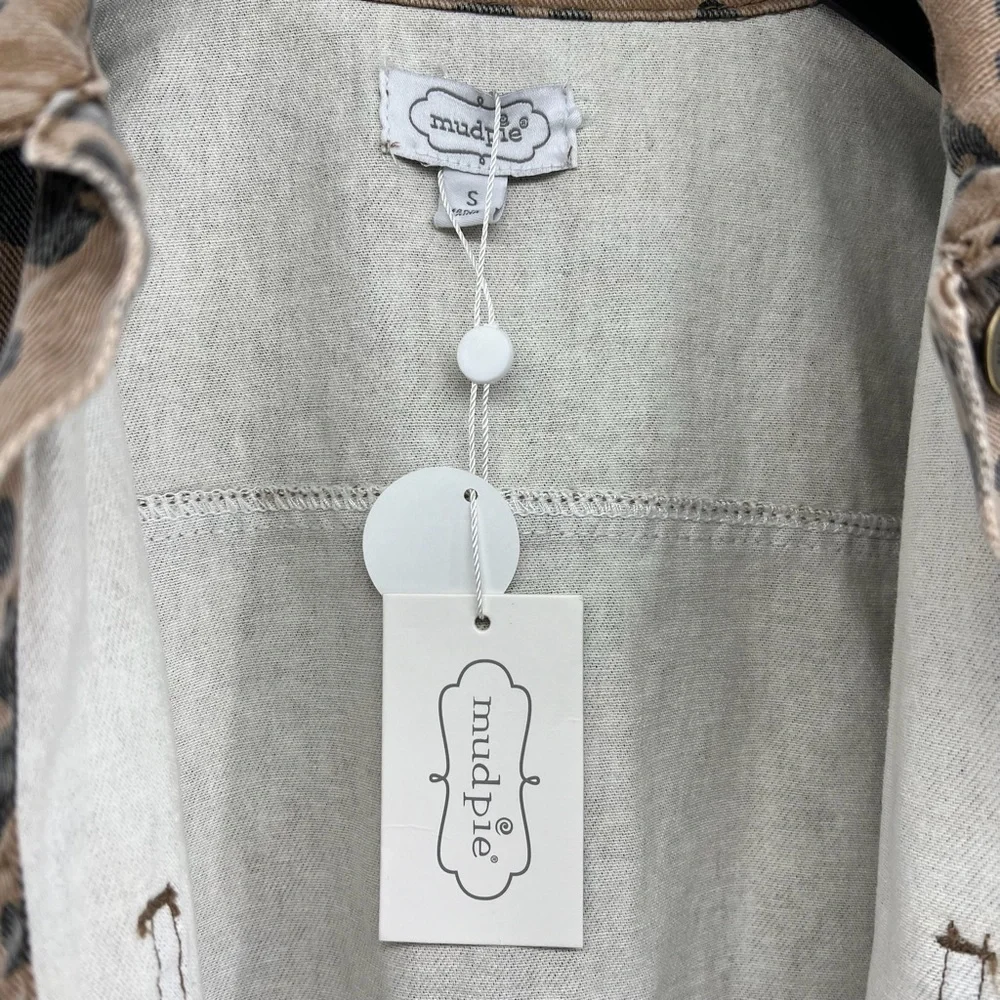 Mud pie Sz Large Leopard Peplum Jacket NWT - Picture 5 of 11